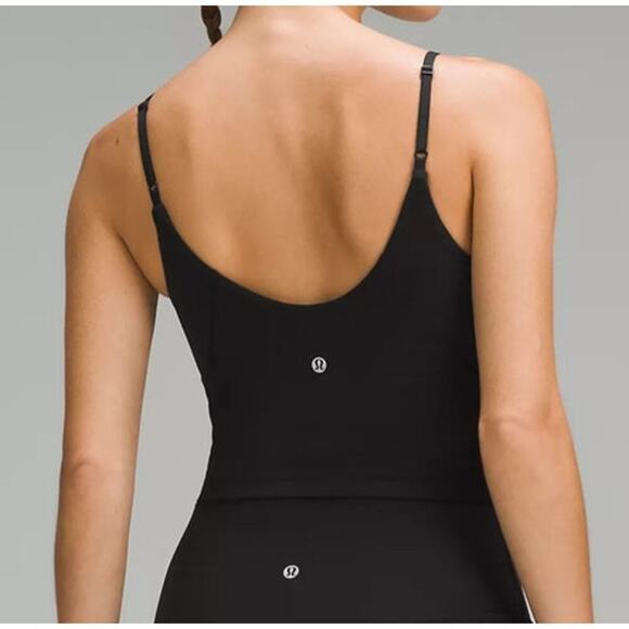 Lululemon Align Cropped Cami Tank Top Black A/B Cup Size 12 - Picture 5 of 5